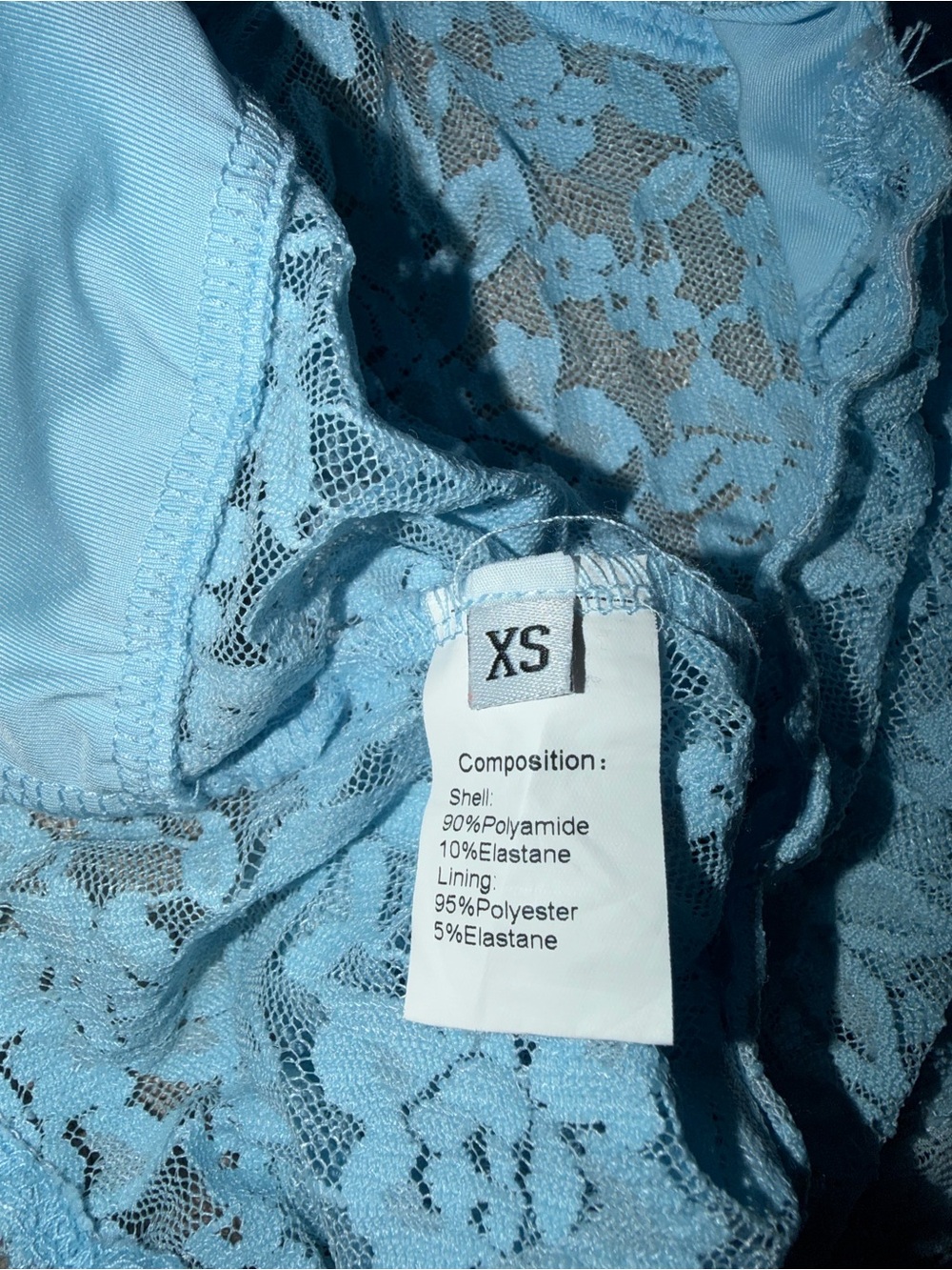 Light Blue Lace halter top - XS